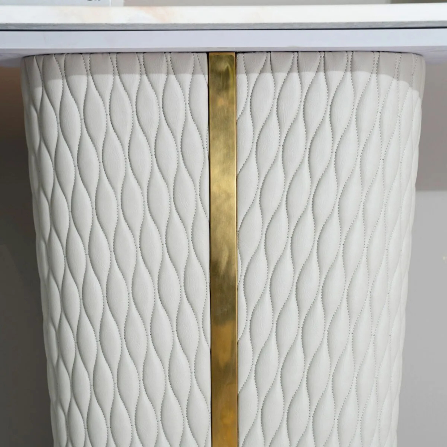 Urban Slim White Marble Top Console Table - image 5
