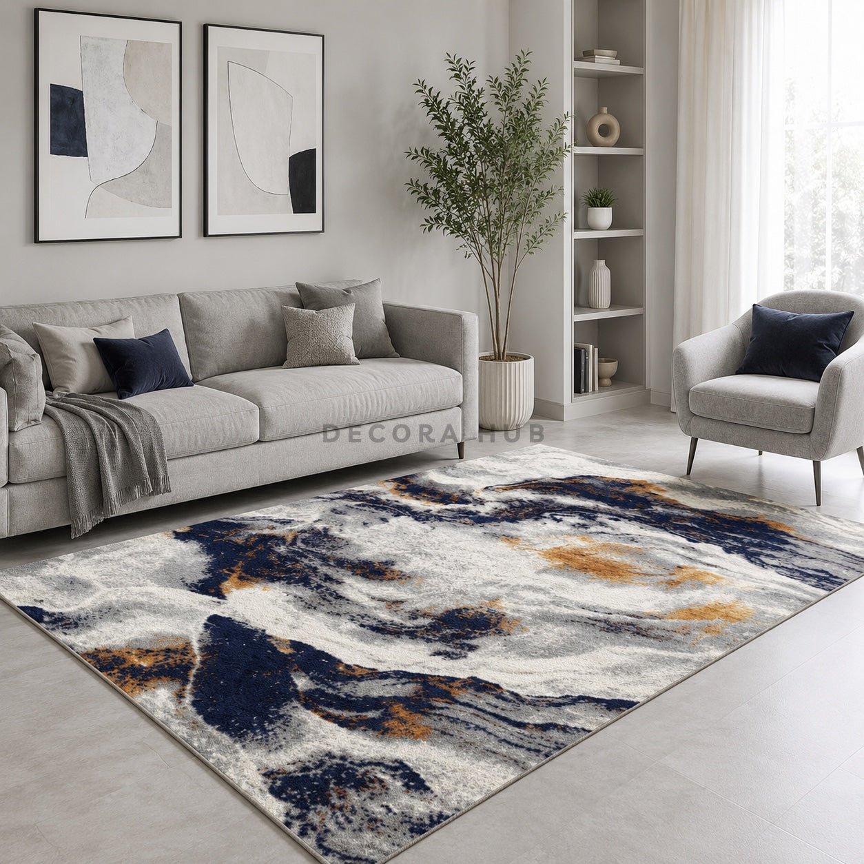 Urban Blue Designer Rug