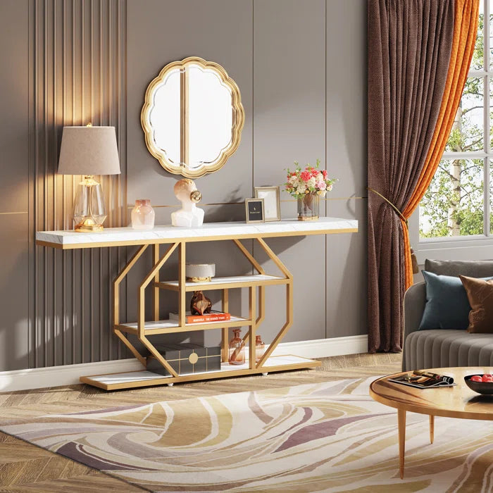 White Glamorous Console Table - image 2