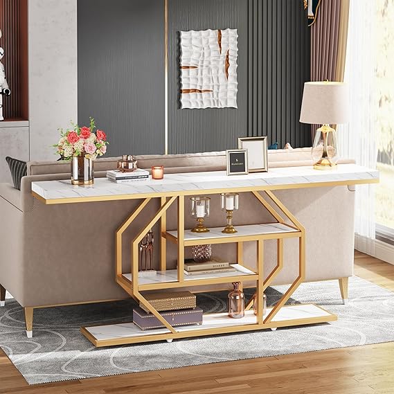 White Glamorous Console Table - image 3