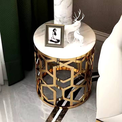 Luxurious Oval Shape White Marble On Top Centre Table – marble top centre table by DecoraHub, view 3