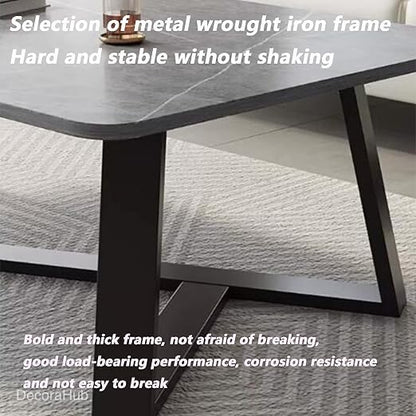 Modern Rectangular Centre Table – marble top centre table by DecoraHub, view 2