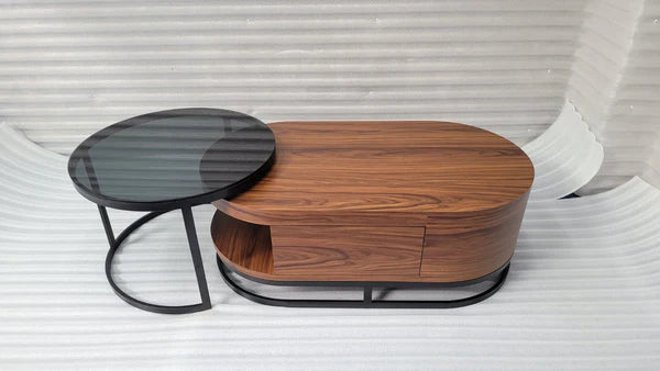 Wooden Oval Shape Centre Table 