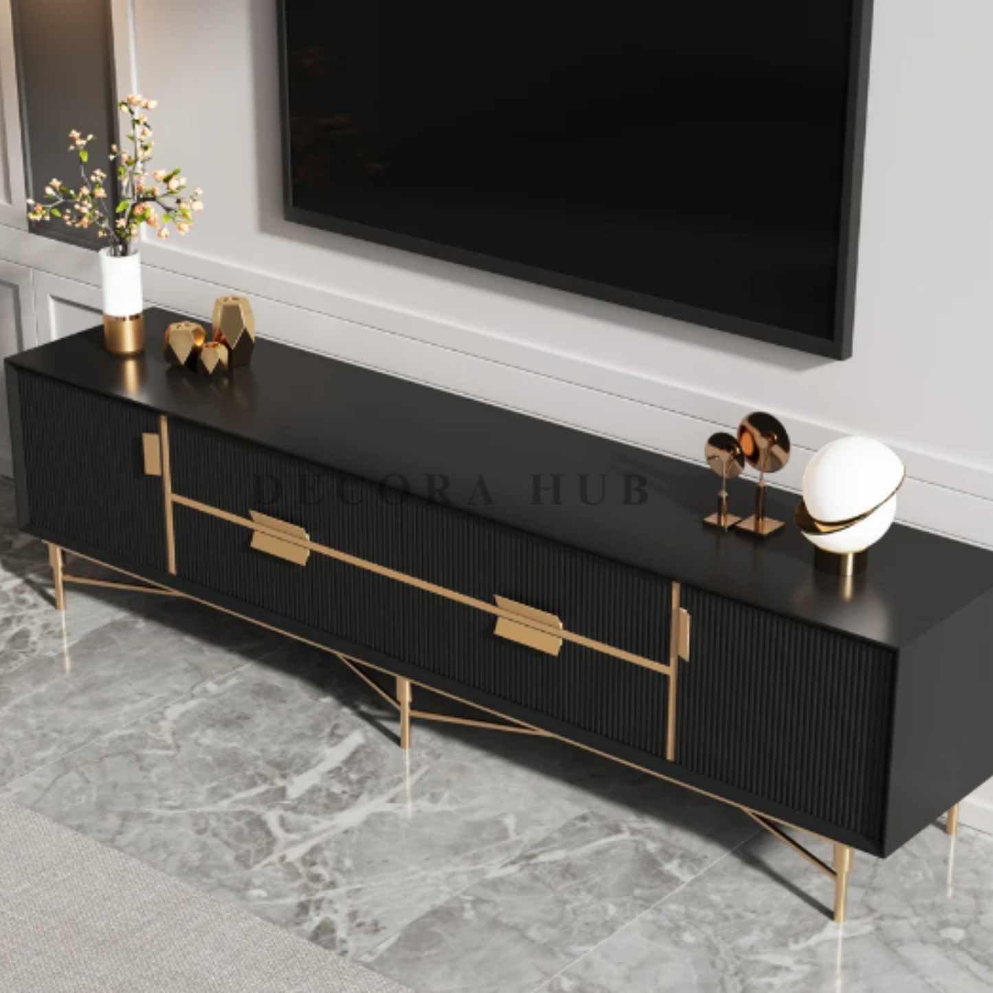 Wooden Tv Cabinet With Metal Legs