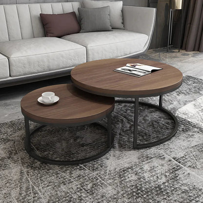 Black Metallic Coffee Tables In Chocolate Hue – black metal nesting centre tables by DecoraHub