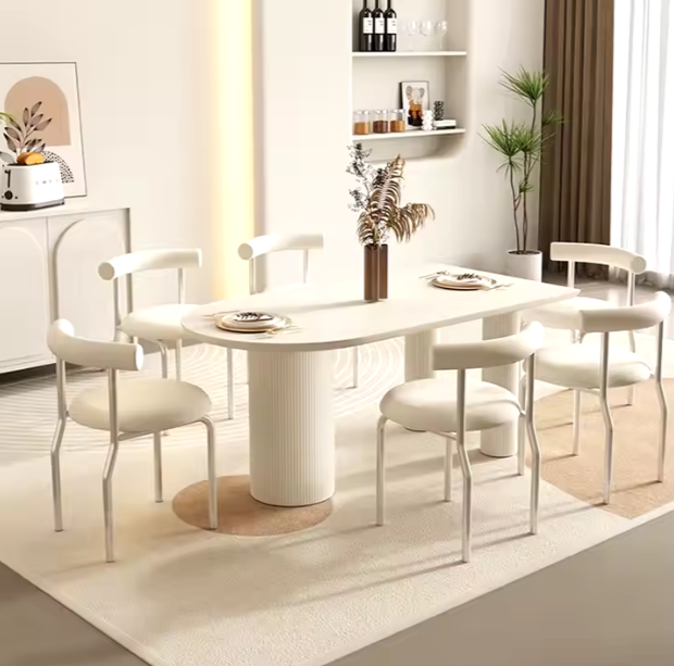 Royal White Top Luxurious Dining Table