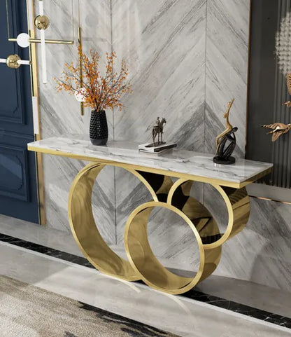 Triple Circle Console Table