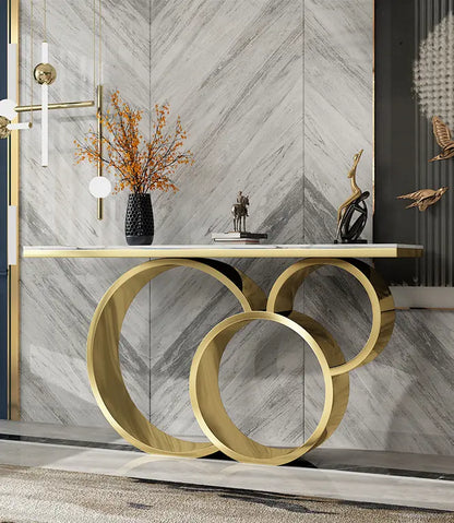 Triple Circle Console Table