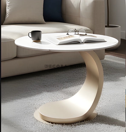 Modern Copper Gold Side Table – copper gold metal side table by DecoraHub