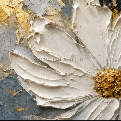 Aurelia Daisy Radiance Wall Art - Textured Wall Art
