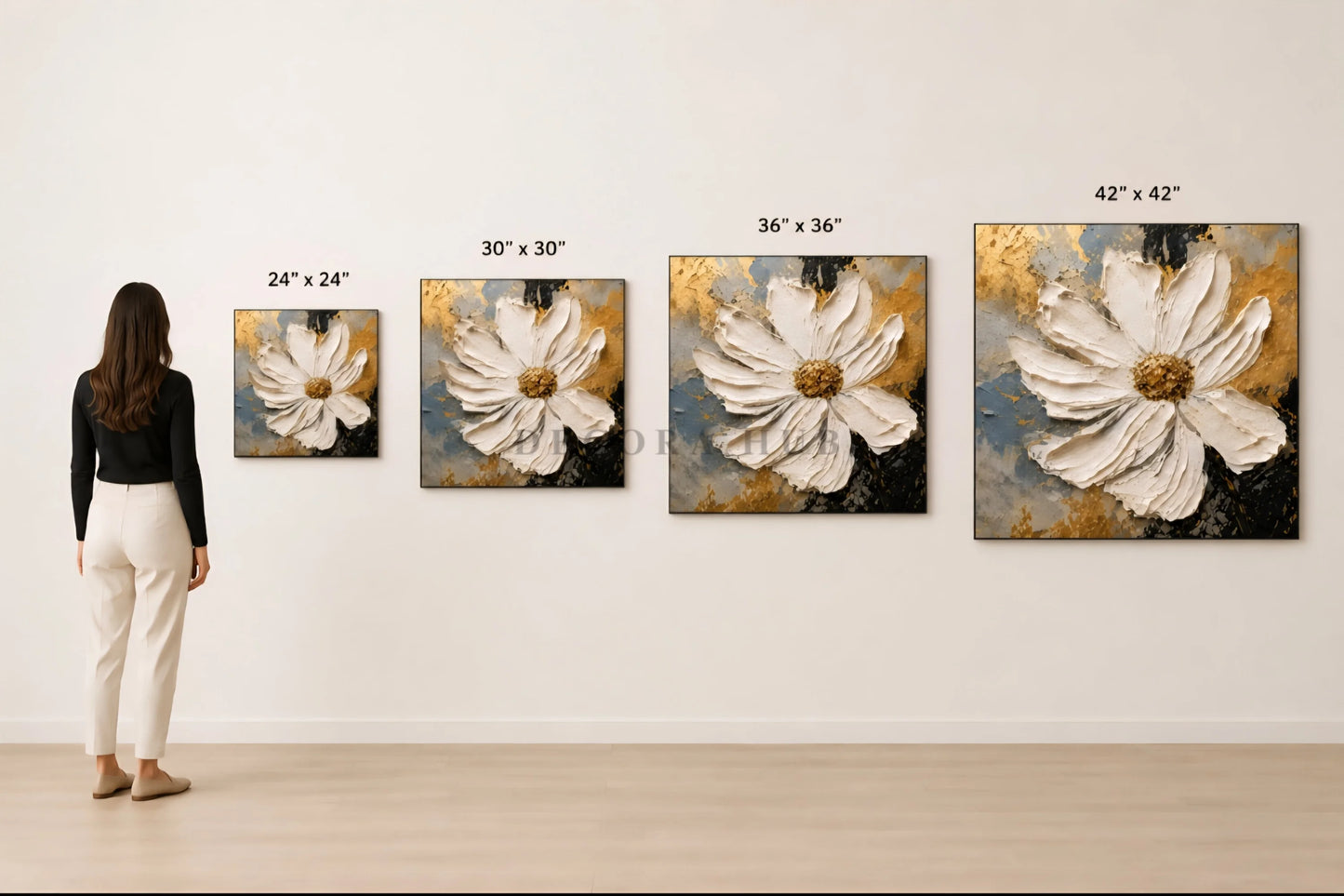 Aurelia Daisy Radiance Wall Art - Textured Wall Art