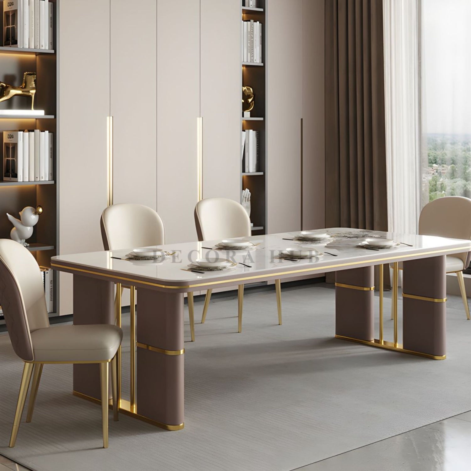 Aurex Premium Marble Dining Table