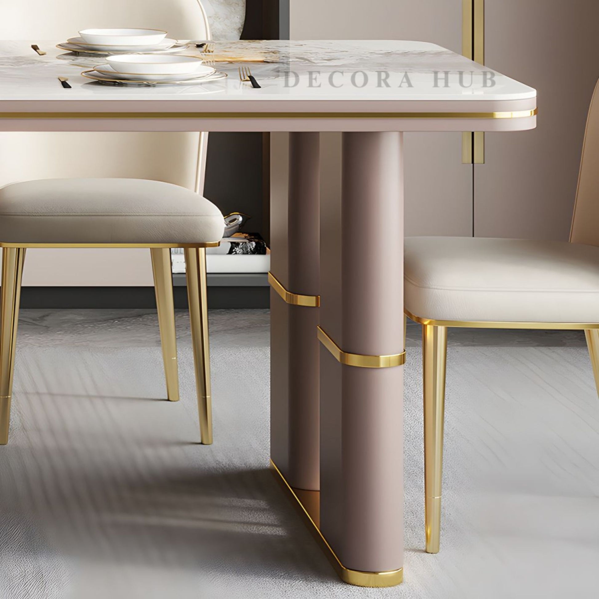 Aurex Premium Marble Dining Table – in dining room