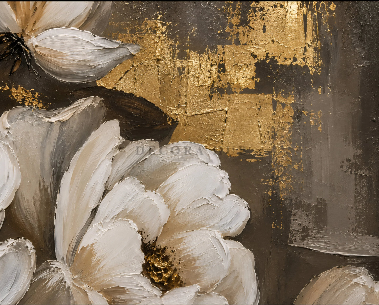 Aurum Magnolia Noir Wall Art - Textured Wall Art