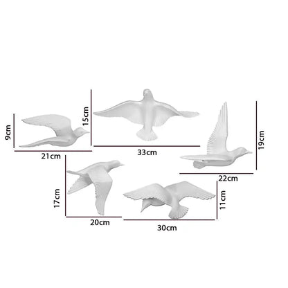 Decorative White Seagull Birds metal Wall Art