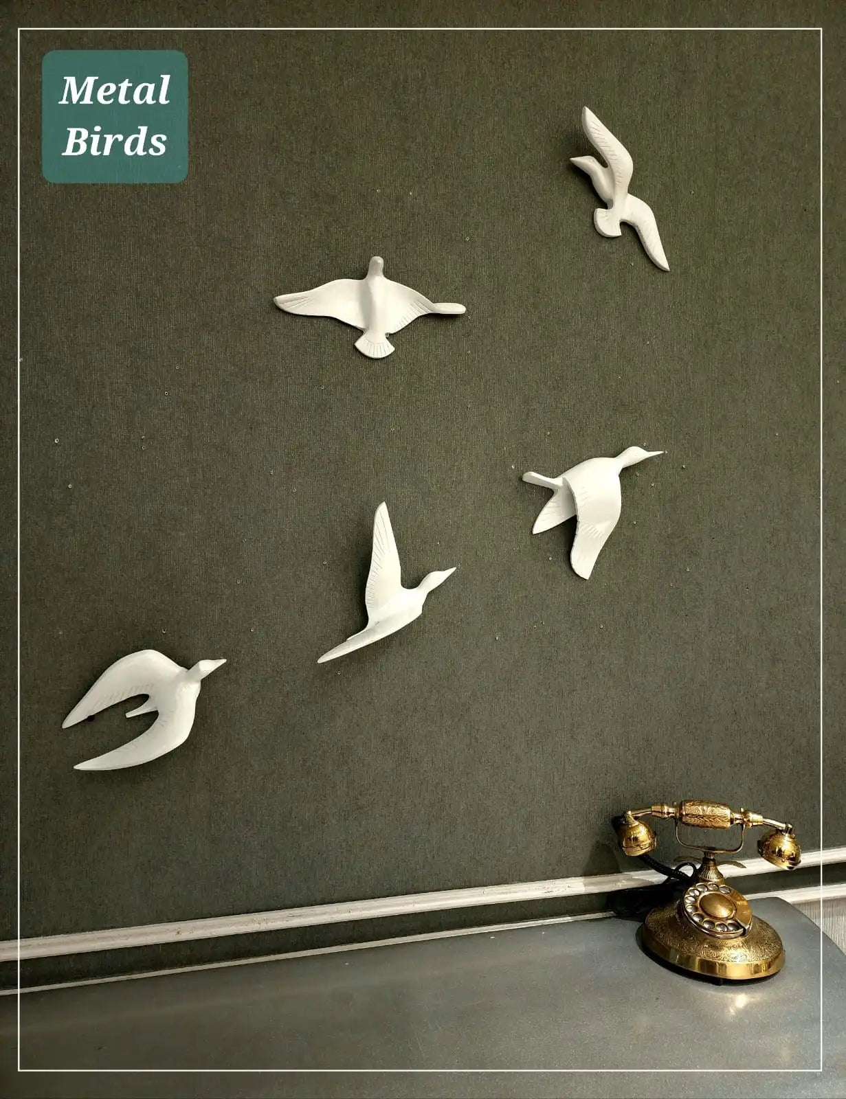 Decorative White Seagull Birds metal Wall Art