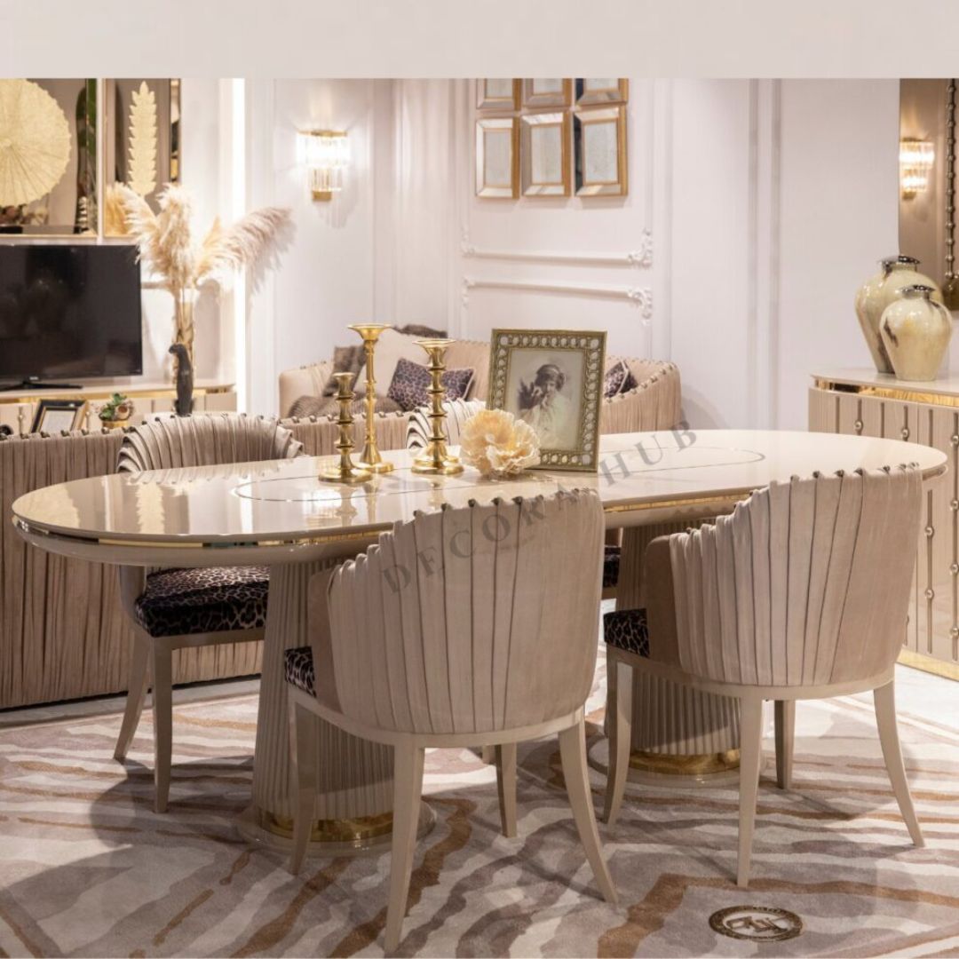 Bespoke Wooden Dining Table – side view