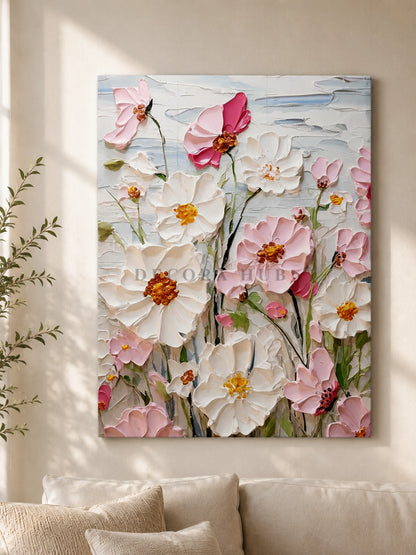 Blush Bloom Textured Wall Art - Textured Wall Art