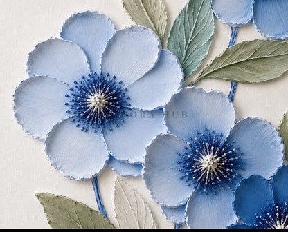 Botanical Relief Textured Wall Art - Textured Wall Art