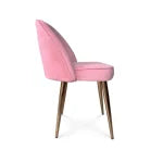 Golden Legged Luxury Pink Velvet Lounge Chair