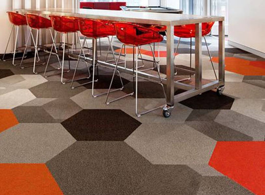 Hexagon Carbon Tile Carpet