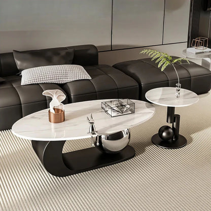 Black Dual Tone Single Ball Center Table
