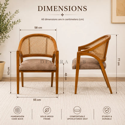 Classic Cane Wooden Dining Chair