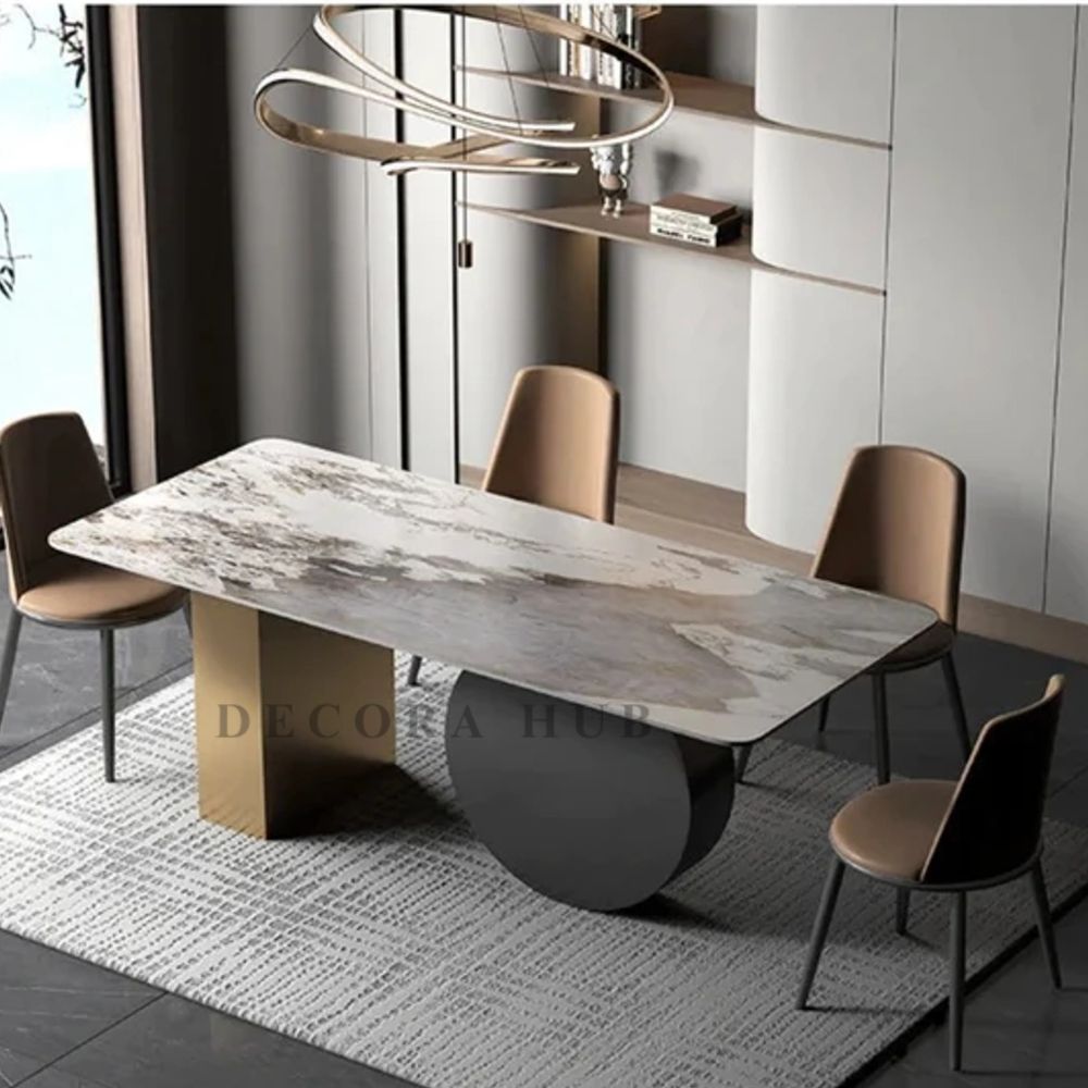 Cosmo Contemporary Dining Table – side view