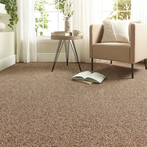 Silky Plus Beige Wall To Wall Carpet, plush neutral tone for a warm festive floor