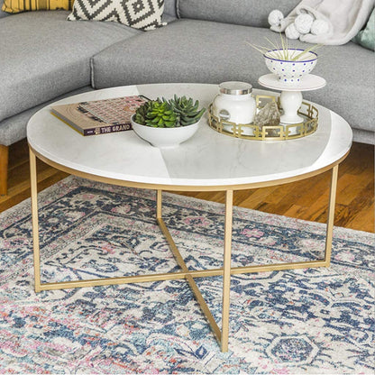 Luxurious White Marble Top Centre Table