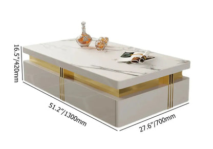 Modern in White Marble On Top Centre Table