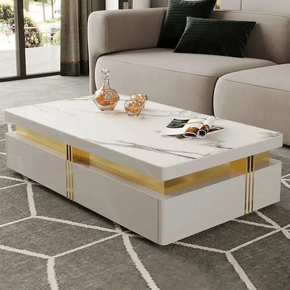 Modern in White Marble On Top Centre Table