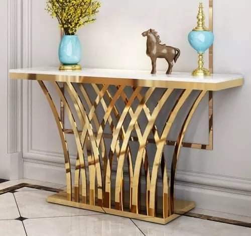 Alex Golden Decorative Console Table