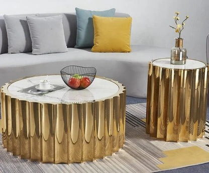 Golden Round Centre Table