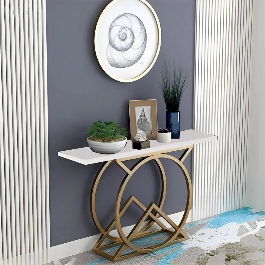 Dual Ring Luxury Console Table