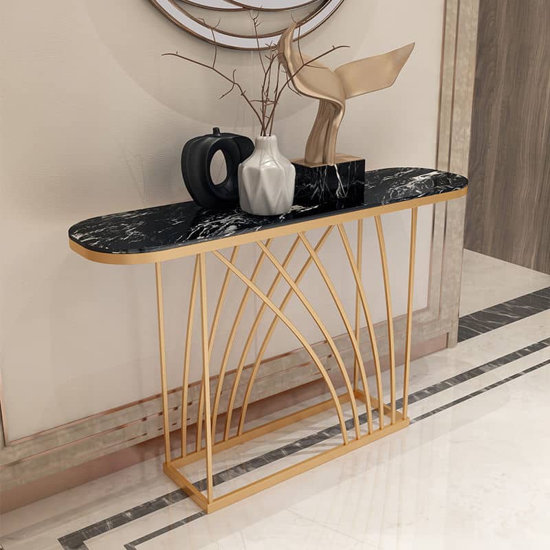 Lavish Marble Top Console Table