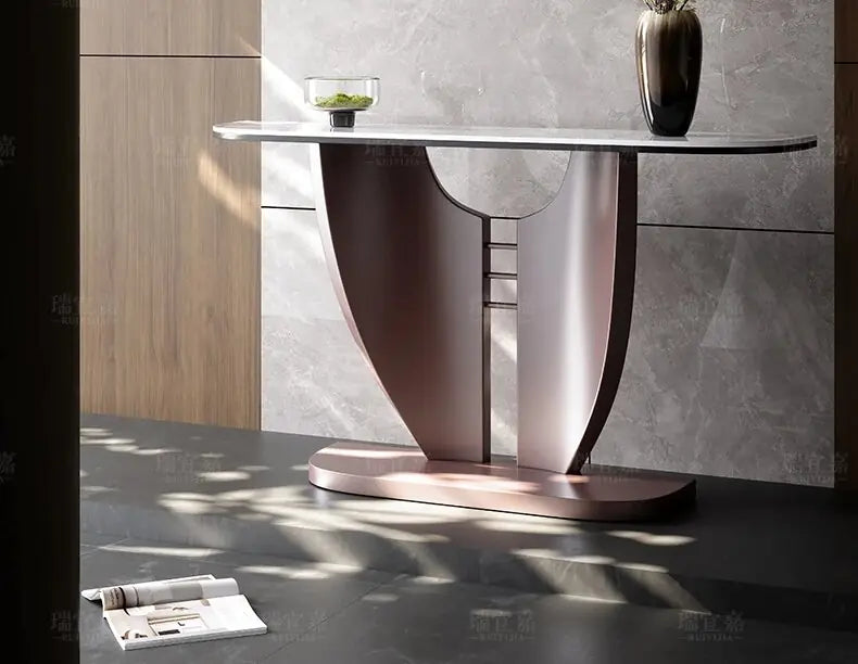 Modern Luxurious Console Table Rose Gold Colour