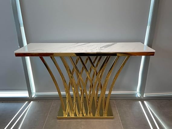 Alex Golden Decorative Console Table