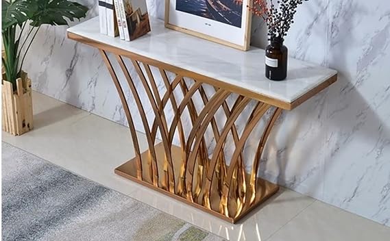 Alex Golden Decorative Console Table