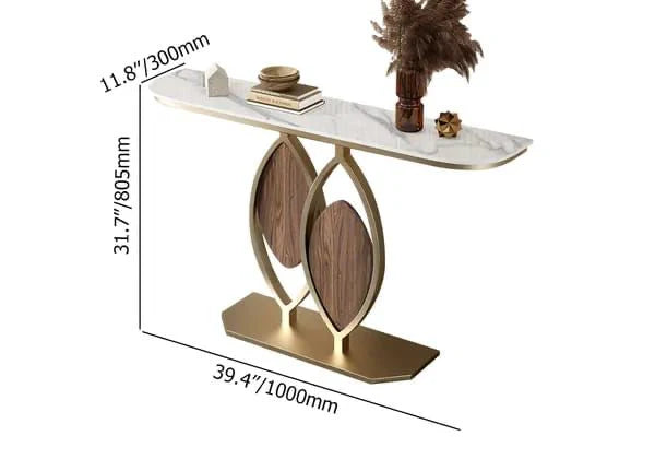 Entryway Modern Console Table with Marble Top