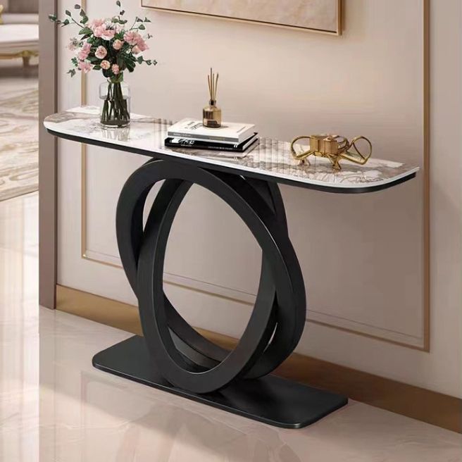 Tsar Console Table With White & Black Combination