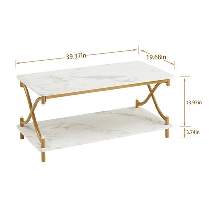 Luxurious Modern White Marble On Top Centre Table