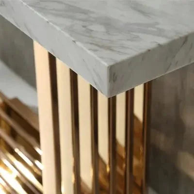 Golden Decorative Console Table