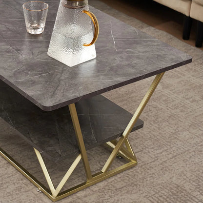 Classical Black Marble On Top Luxurious Centre Table