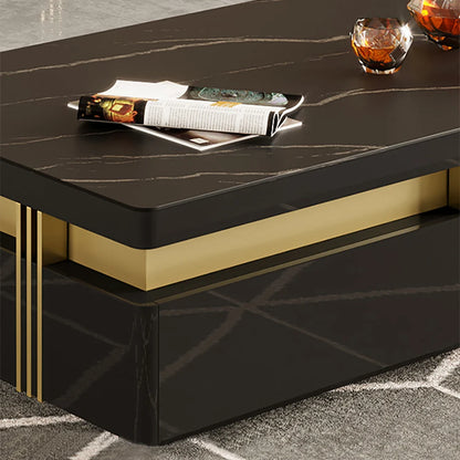 Modern In Black Marble On Top Centre Table