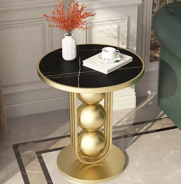 Exclusive 3 Balls Stainless Steel Side Table