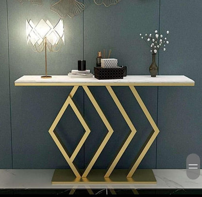 Modern Metal Console Table White