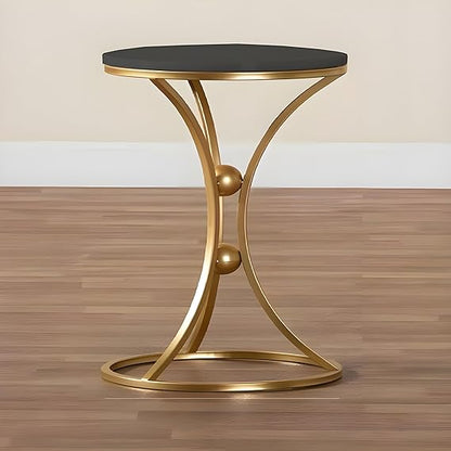 German Style Black Corner Side Table