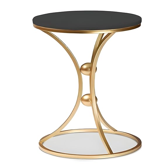 German Style Black Corner Side Table