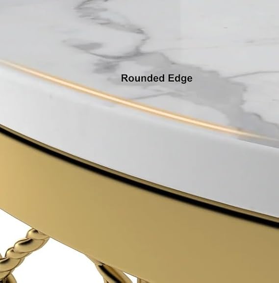 Luxurious Golden&White Combination Side Table